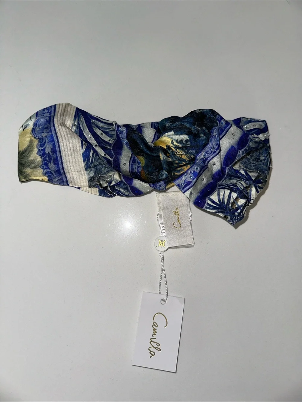 Camilla “Song of St. Anthony” silk woven twist boho hippie headband